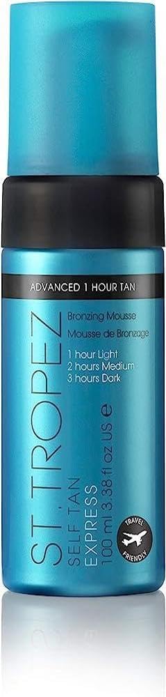 St.Tropez Self Tan Express Mousse, Fast Acting Fake Tan, Develops in 1-3 Hours, Streak-Free Finish, Vegan, Natural & Cruelty Free, 3.4 Fl Oz