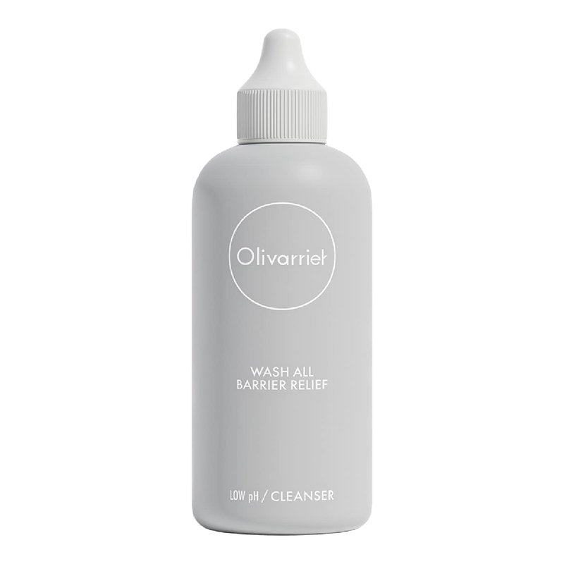 Olivarrier Wash All Barrier Relief 6.76 fl oz (200ml) – Hydrating & Moisturizing Low pH Organic Oil-to-Foam Cleanser for Sensitive & Dry Skin, Vegan, Fragrance-Free, Deep Clean & Barrier Support Care.