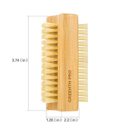 Bamboo Nail Brush£¬2PCS Two-side Firm Nature Wooden Sisal Scrub Brush for Toes and Nails,Cleaning Nail Brush
