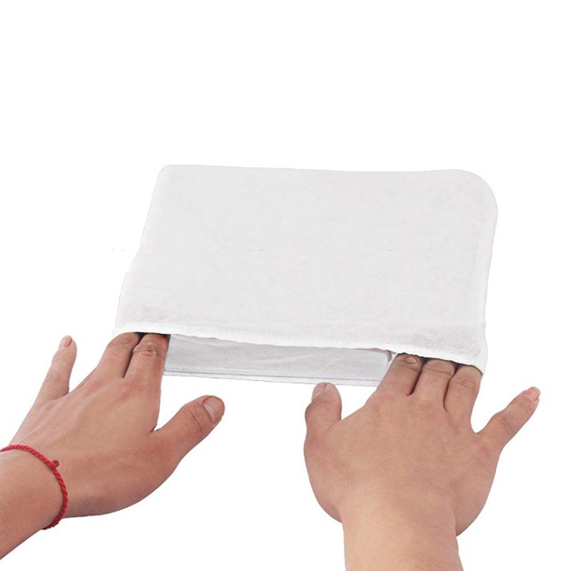10 Pieces White Non-Woven Nail Art Dust Suction Collector Nail Suction Dust Collector Pouches Replacement Bag for Nail Art Equipment