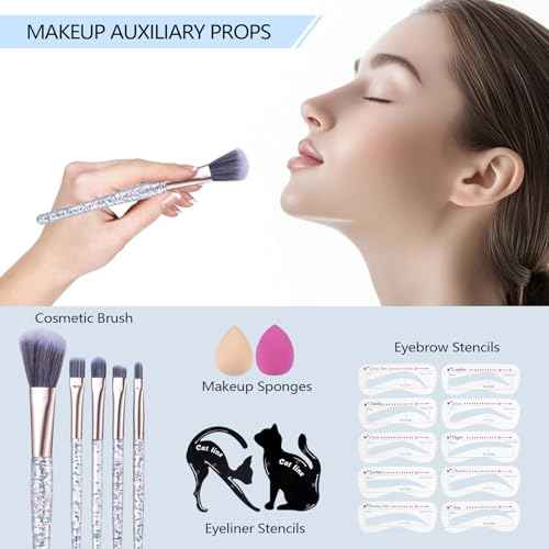 Makeup Kits For Girls Teens, Makeup Gift Set For Women with Eyeshadow Palettes, Brushes, Lip Gloss, Travel Make up Starter Kit For Beginners (C01612)