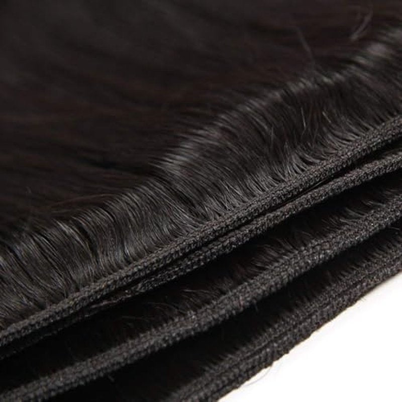 Straight Human Hair Bundles 16 16 inch 2 Bundles Human Hair 100% Unprocessed Brazilian virgin 12a Hair Natural Black Color 200G Per Pack