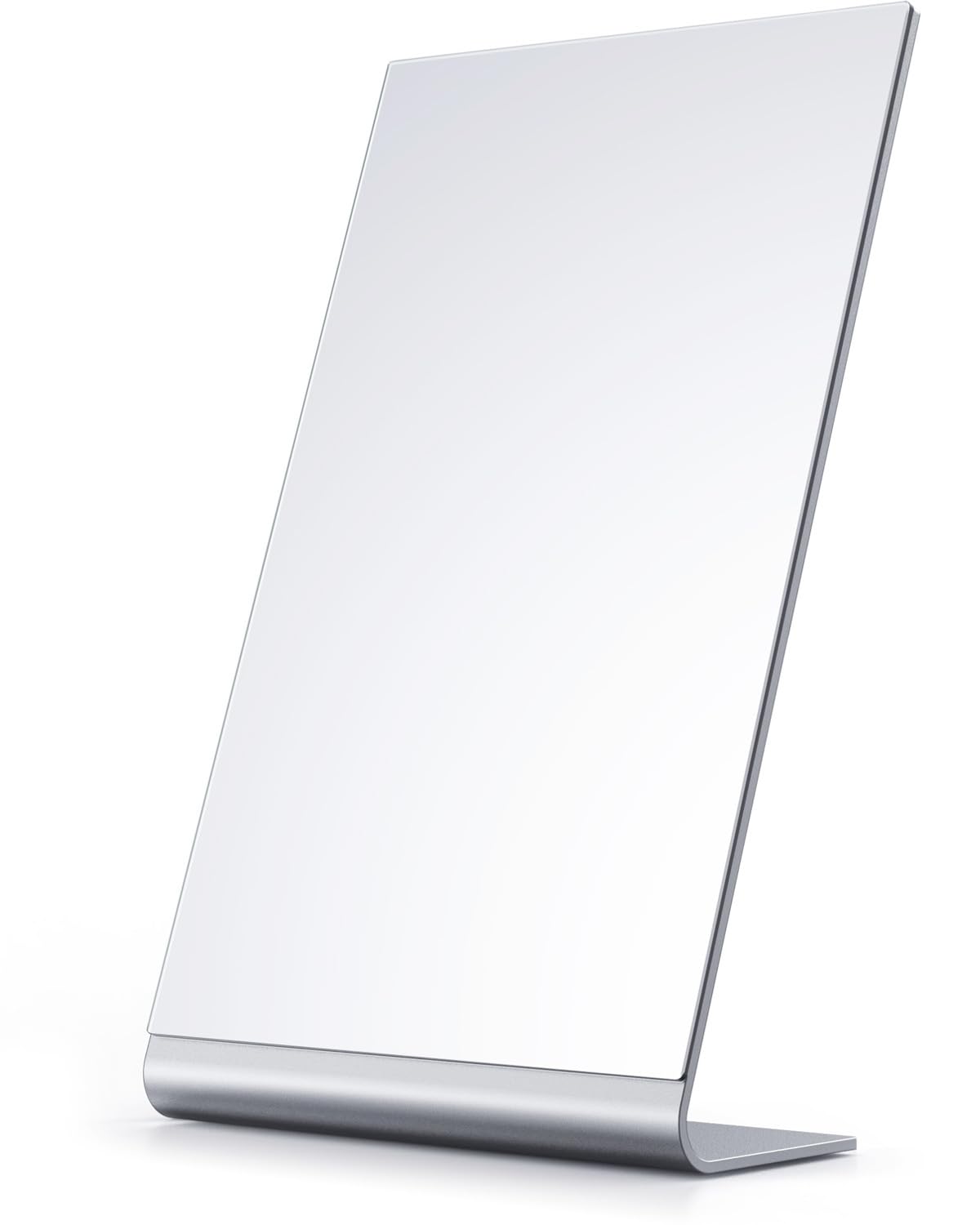 NEZZOE 12"x7" Frameless Flat Makeup Mirror, Free Standing Vanity Mirror for Bathroom Countertop, Desk or Jewelry Display, Perfect for Makeup & Shaving