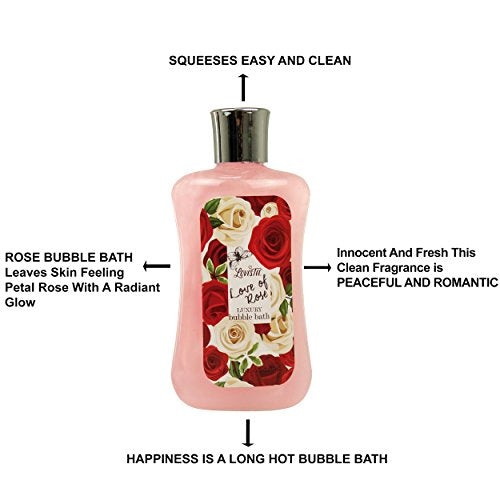 Mothers Day Gifts, Spa Baskets for Women Bath and Body Basket for Women, Includes Love of Rose Shower Gel, Bubble Bath, Body Lotion, Bath Salt, Red Bath Puff and Heart Bath Bomb