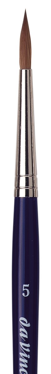 da Vinci Size 6 Acrylic Nail Brush - Round Russian Red Sable with Blue Handle