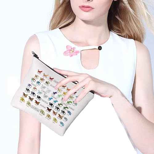 PXTIDY Dragon Novel Makeup Bag Bookish Gift Dragon Tribes For Dragon Lovers Cosmetic Bag