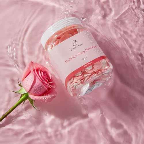 Pedicure Soap Flowers Foot Soak Petals Sheet for Softens Dead Skin Moisturizing Relaxing Spa Feet Birthday Pedi Nail Party (Rose)