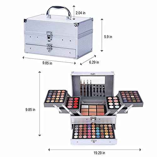 132 Color All- In- One Makeup For Women Full Kit,Professional Makeup Kit,Makeup Gift Set for Women,Girls&Teens,Include eyeshadow/lipstick/concealer/Lip Gloss/Eyeliner/Mascara£¨006N2-Silver£©