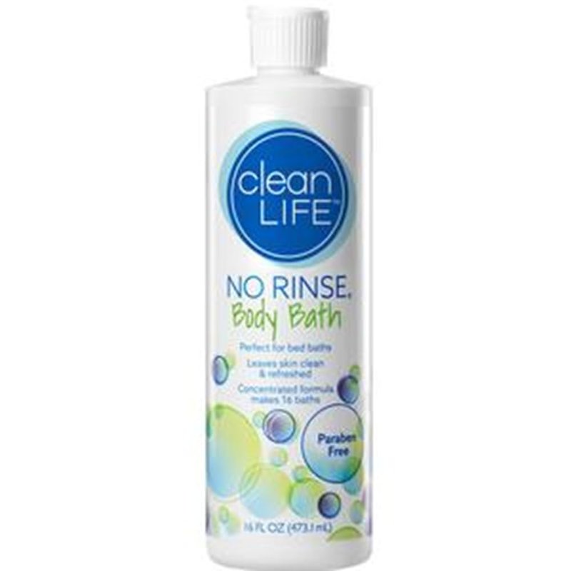 No-Rinse Body Bath, 16 fl oz - Leaves Skin Clean, Refreshed and Odor-Free, Rinse-Free Formula (Pack of 3) - Makes 16 Complete Baths Per Bottle