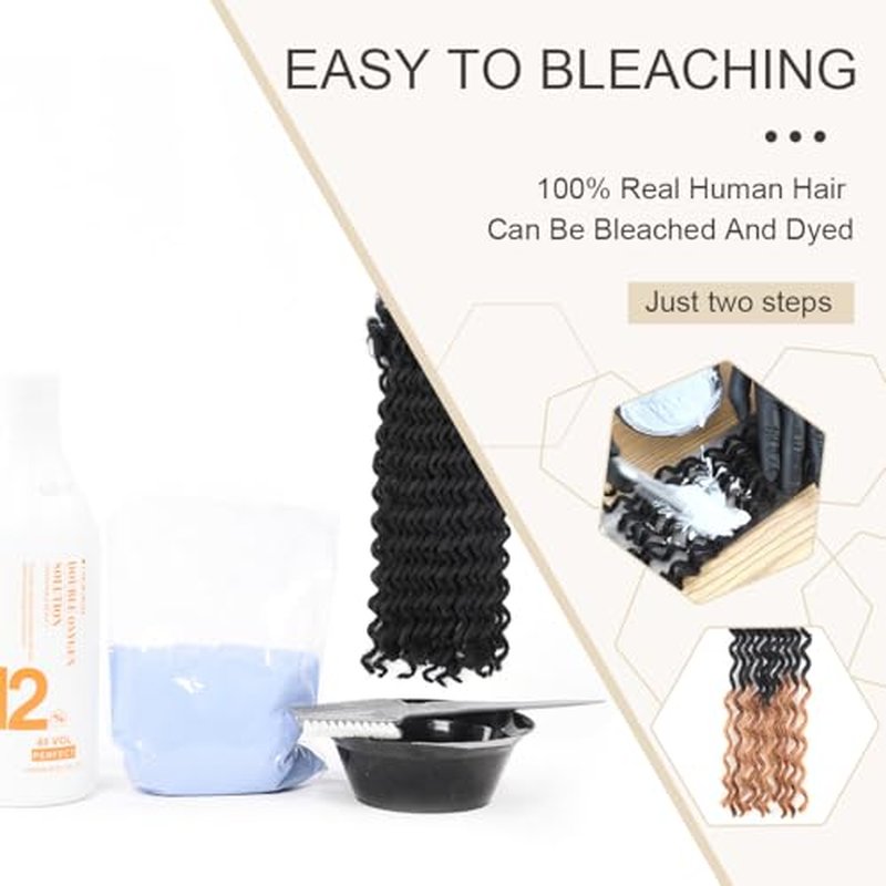 DAIXI Curly Wave Loc Extensions Human Hair, 100% Real Human Hair Dreadlock Extensions for Man/Women Handmade Permanent Dread Extensions Can Be Dyed Bleached Twisted (0.4cm, 1B, 8 Inch 20 Strands)