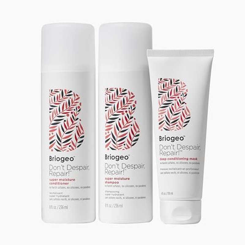 Briogeo Don't Despair, Repair! Hair Repair Reset Minis Kit, Repairs Dry, Damaged or Color Treated Hair, Vegan, Phalate & Paraben-Free, Travel Kit