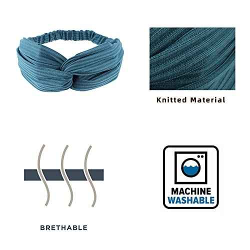 YARIEW 20 Pack Boho Headbands for Women Womens Headbands Head Bands Non Slip Hair Bands Headband Knotted Turban Fashion Wide Headbands for Wigs Twisted Head Wrap Hair Accessories for Women¡¦