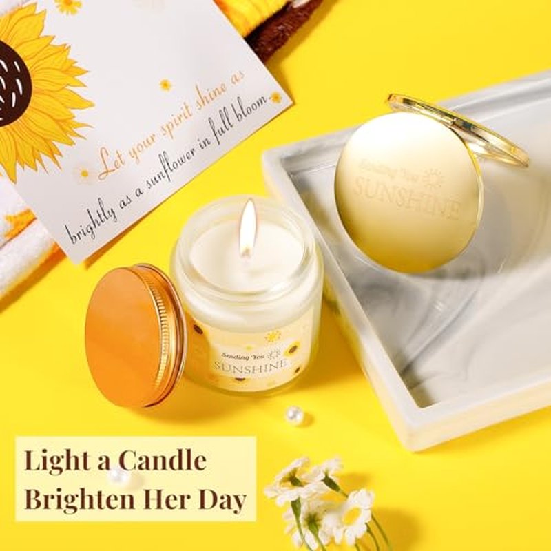 Get Well Gifts for Women: 21pcs Sunflower Gift Baskets Retirement Care Package After Surgery Recovery Gifts- Sending You Sunshine Box for Mom Wife Friends Sis Grandparents