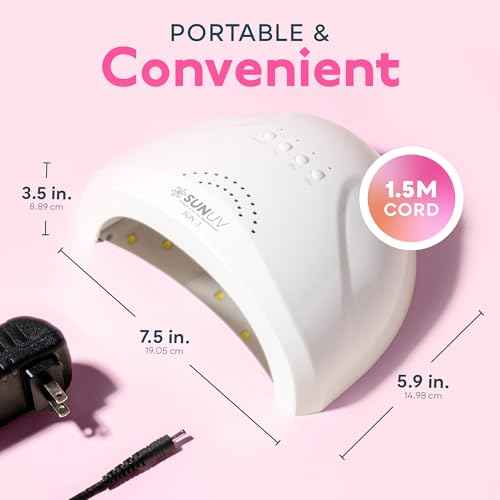 SUNUV UV LED Nail Lamp, Gel Light for Nail Polish UV Dryer with 3 Timers SUNone White