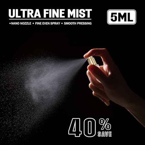 Portable Mini Refillable Atomizer, Cowhide Material, Travel Perfume Bottle Refillable-Your Travel and Business Necessities, 5ml (Pink)