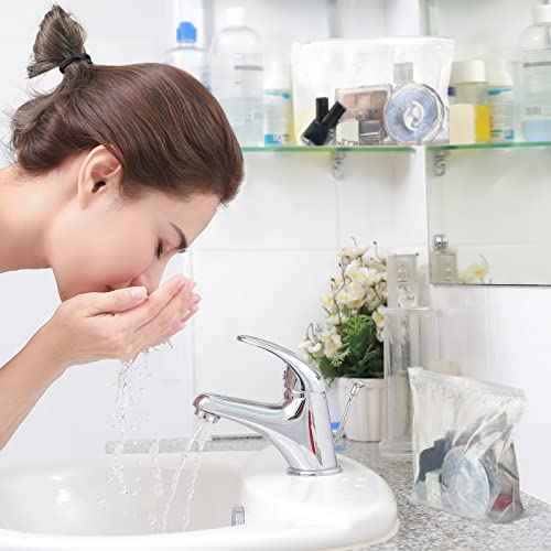 Bokon 100 Pcs Small Toiletry Bags Bulk, 5.12 x 8.11 Inches Clear Makeup Bags with Zipper Travel Pouches Cosmetic Storage Pouches for Women Waterproof Transparent PE Organizer for Travel Vacation