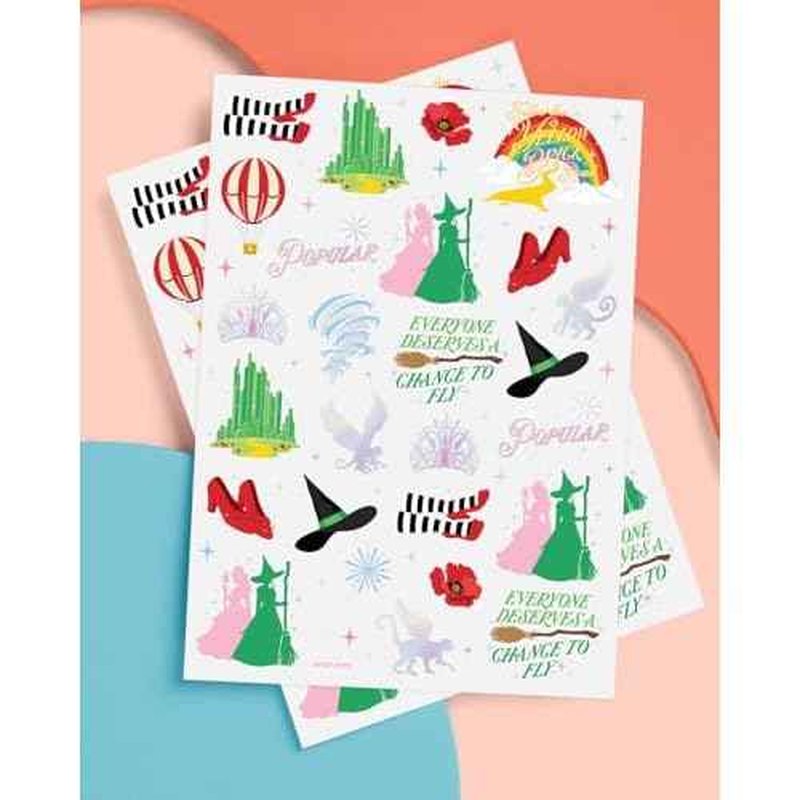 xo, Fetti Witch Temporary Tattoos - 52 iridescent Foil Pcs | Birthday Witch Accessory, Kids Wizard Party Favor, Cute Musical DIY Activity