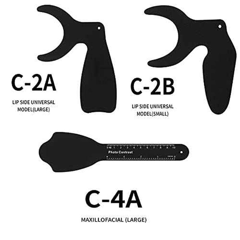 6 Pcs Dental Photography Contraster, 6 Size Black Background Board Intraoral Photographic, Palatal Photo Contrast Kit