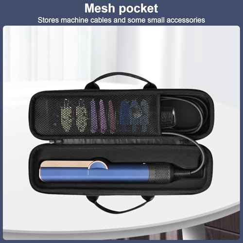 Travel Carrying Case Compatible with Dyson Airstrait/Hair Straightener, Airstrait HT01 Accessories Tools Hard Case, Waterproof Storage Bag - Black (Black)