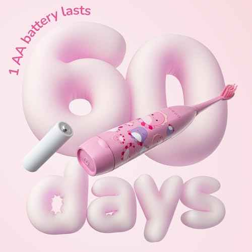 ORDO Squishmallows Toothbrush, Sonic Battery Toothbrushes for Kids, Soft Bristles, Extra Brush Head Inc, Gift for Kids Aged 4 Years and Up, Battery Included, Auggie