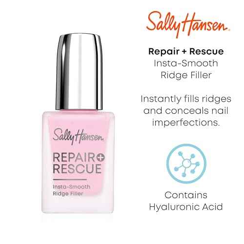 Sally Hansen Nail Treatment Repair + Rescue Insta-Smooth Ridge Filler | Contains Hyaluronic Acid | Conceals Nail Imperfections & Smooths Nail Surface