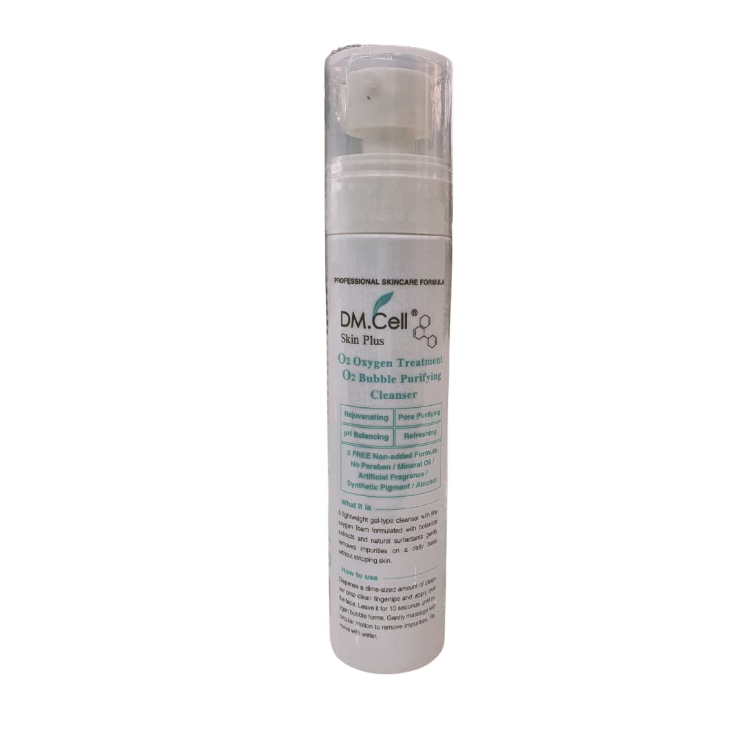 DM.Cell | O2 Oxygen Bubble Facial Cleanser for professional use, Before Mocroneedling cleanser, purifying and rejuvenating | pH Balancing Foaming Treatment for all skin | Korean skincare, 3.38 fl.oz