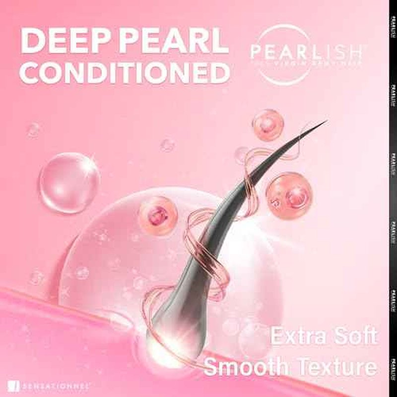 Sensationnel Pearlish bundle human hair - euro body deep pearl conditioned 15a soft remy beauty supply sew in or glue on bundles (14 Inch, NATURAL)