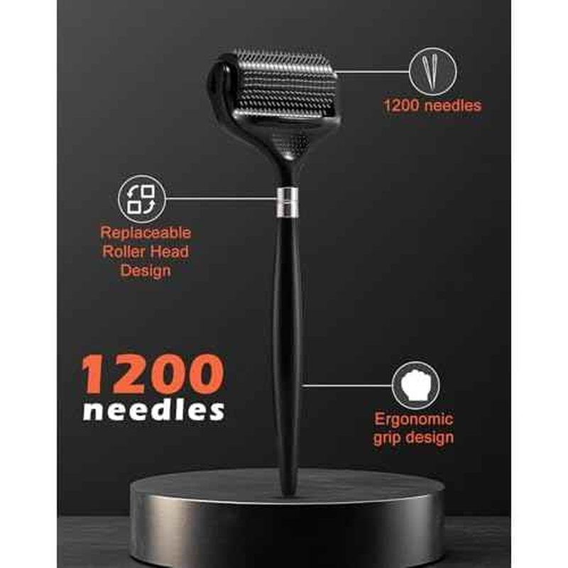 Titanium Derma Roller For Face Hair Beard£¬Beard Microneedle Roller For Men With Storage Case£¬Scalp Derma Roller For Women£¬Personal Use Microneedling Roller Microdermabrasion Beauty Instrument