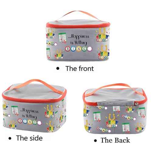 PXTIDY Gambler Cosmetic Case Game Lover Gifts Happiness is Yelling Game Gambling Travel Bag Lucky Game Gift for Lover Mom