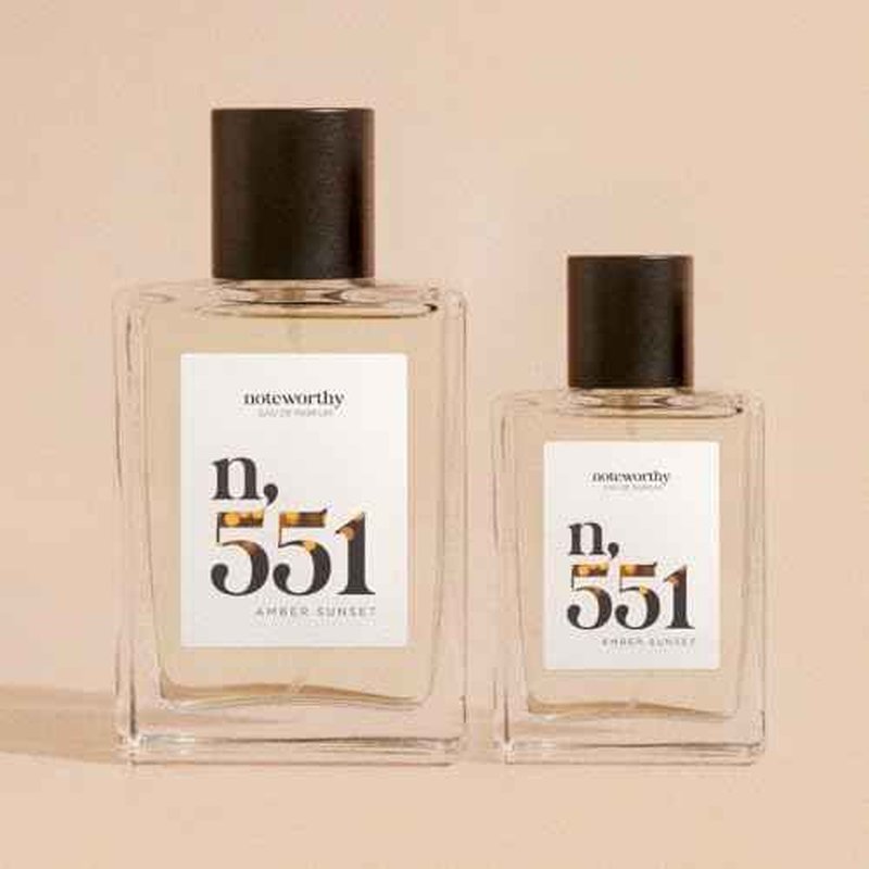 Noteworthy n,551 Amber Sunset Eau De Parfum ? Lily of the Valley, Amber, Sandalwood | Sophisticated, Warm Fragrance for Any Occasion | Long-lasting Unisex Perfume for Women & Men (100ml)