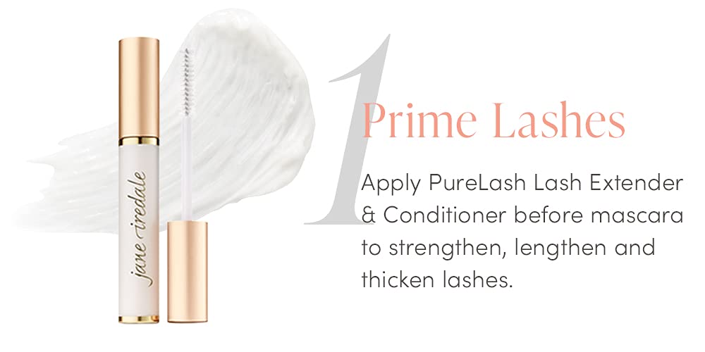 jane iredale PureLash Lash Extender and Conditioner with Longest Lash Thickening and Lengthening Mascara, Black Ice