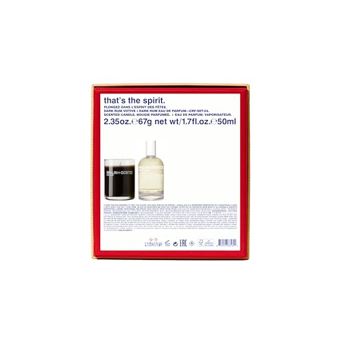 Malin + Goetz Thatâ€™s the Spirit Eau de Parfum + Votive Candle Duo â€“ Rich Fragrance Gift Set, Holiday Perfume Set for Men & Women, Stocking Stuffer for Christmas, Birthday Presents & Gift Baskets
