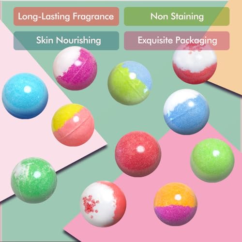 Bath Bombs for Women Gift Set, 20 Organic Bath Bombs with Essential Oil, Handmade SPA Bubble Bath for Relaxing, Gift for Her/Him, Women, Girls, Wife, Mother