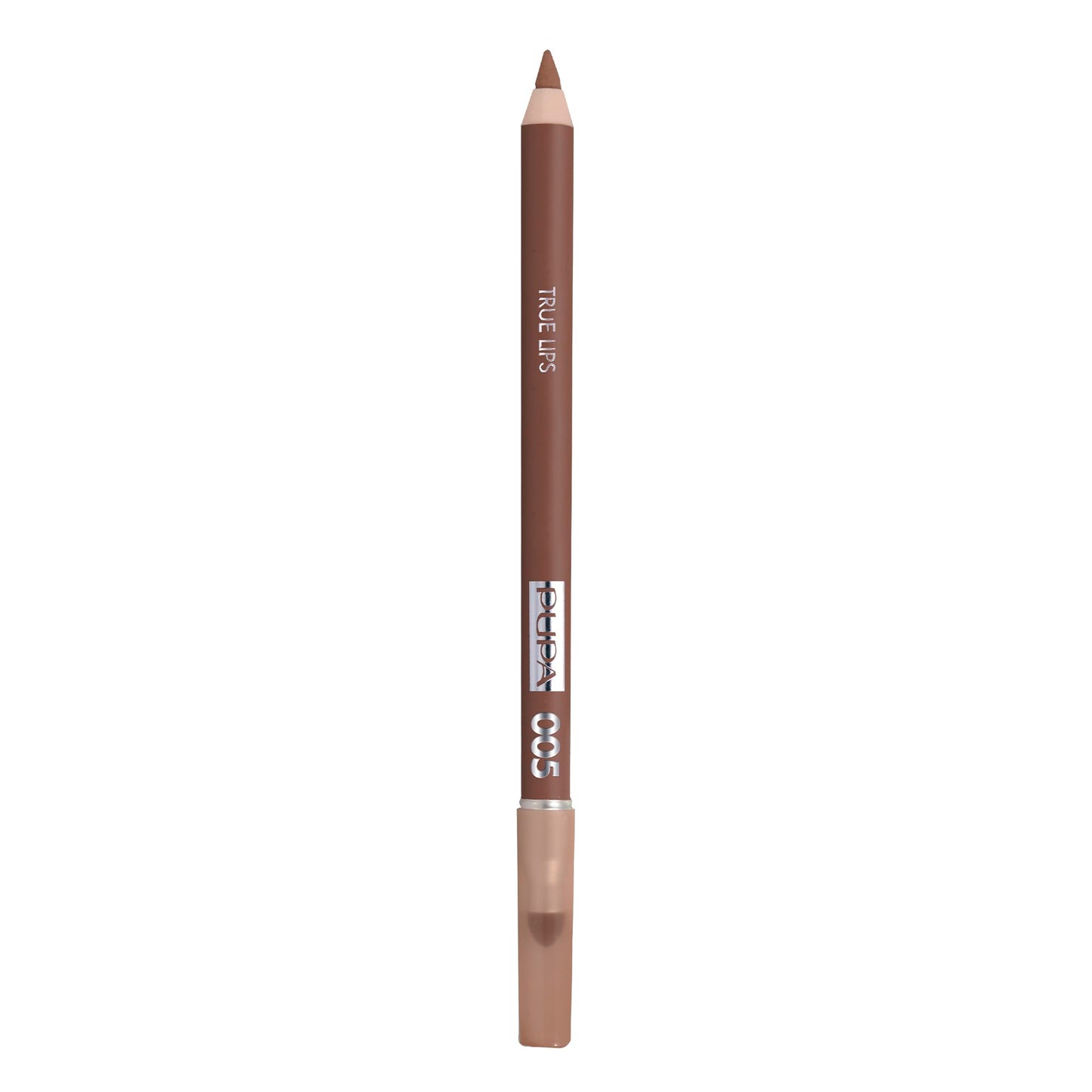 Pupa Milano True Lips Blendable Lip Contour Pencil - Dual-Ended Matte Lining Color and Brush - Creamy, Hydrating, High Pigment, Smudge Proof Formula - Paraben Free - 005 Raw Sienna Sand - 0.042 oz