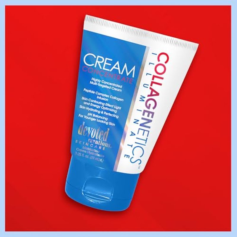 Devoted Creations Collagenetics Illuminate Cream Concentrate 3oz - Highly Concentrated Multi-Targeted Cream Skin Hydrating & Perfecting ? pH Balancing For Younger Looking Skin