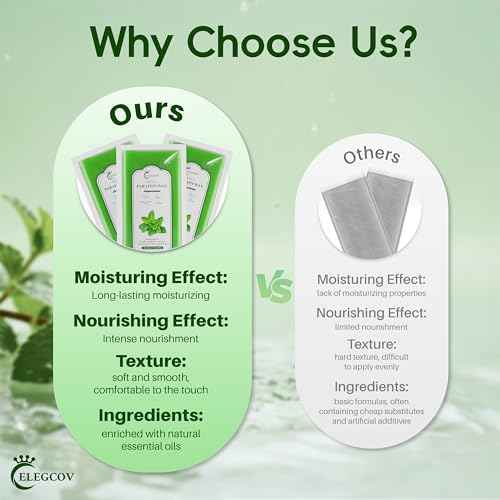 Paraffin Wax Refills-10 Pack Peppermint Scented Paraffin Wax for Hand and Feet, Parrafin Wax Bath Blocks for Wax Machine, Relieves Muscle Fatigue, Deeply Hydrates, Moisturizes and Nourishes