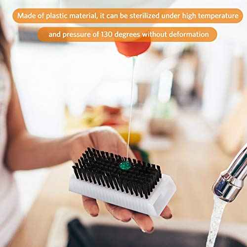 BOAO 5 Pcs Nail Scrubbers Hand Scrub Brushes for Nail Cleaning Fingernail Soft Non Disposable Scrub Plastic Hands Cleaning Brushes for Men Women Kids