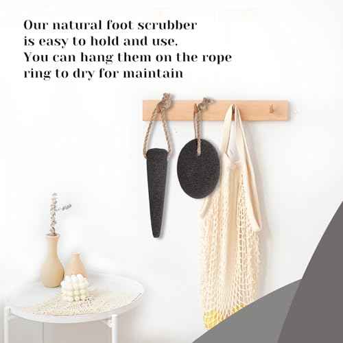 Pumice Stone Set - 2 Packs Natural Foot Scrubbers to Remove Dead Skin and Callusess, Pedicure Exfoliation Tools for Feet and Hands