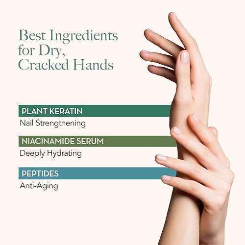 Bodipure Premium Hand Mask Keratin Gloves 3pk of Moisturizing Gloves for Dry Cracked Hands Plus Touchscreen White Cotton Gloves 1pk for Dry Hands to Fully Absorb The Cream.