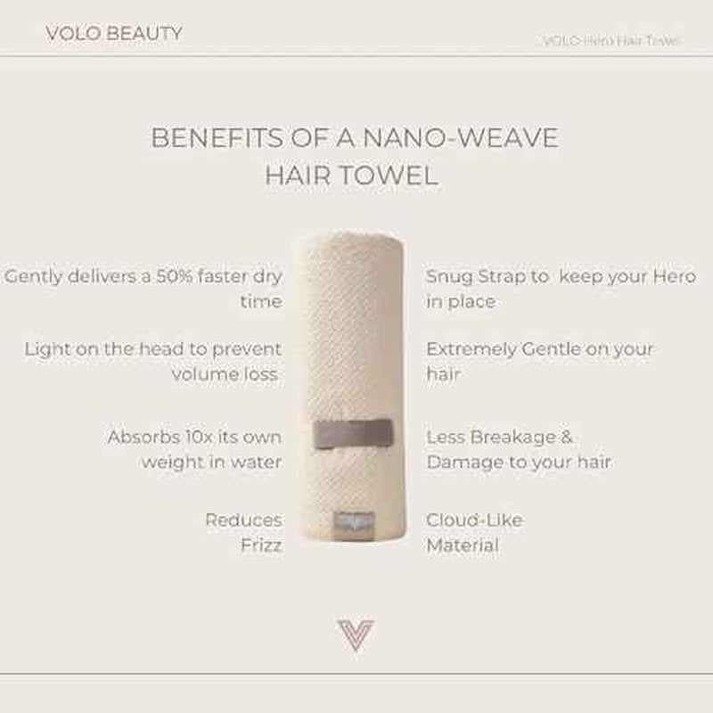 VOLO Cloud Pink Hero Hair Towel + Facial Spa Headband for Women | Wrap Towel + Headband For Washing Face & Makeup | Ultra-Soft, Fast Drying, Anti-Frizz Nanoweave Fabric | Reusable Package | Microfiber