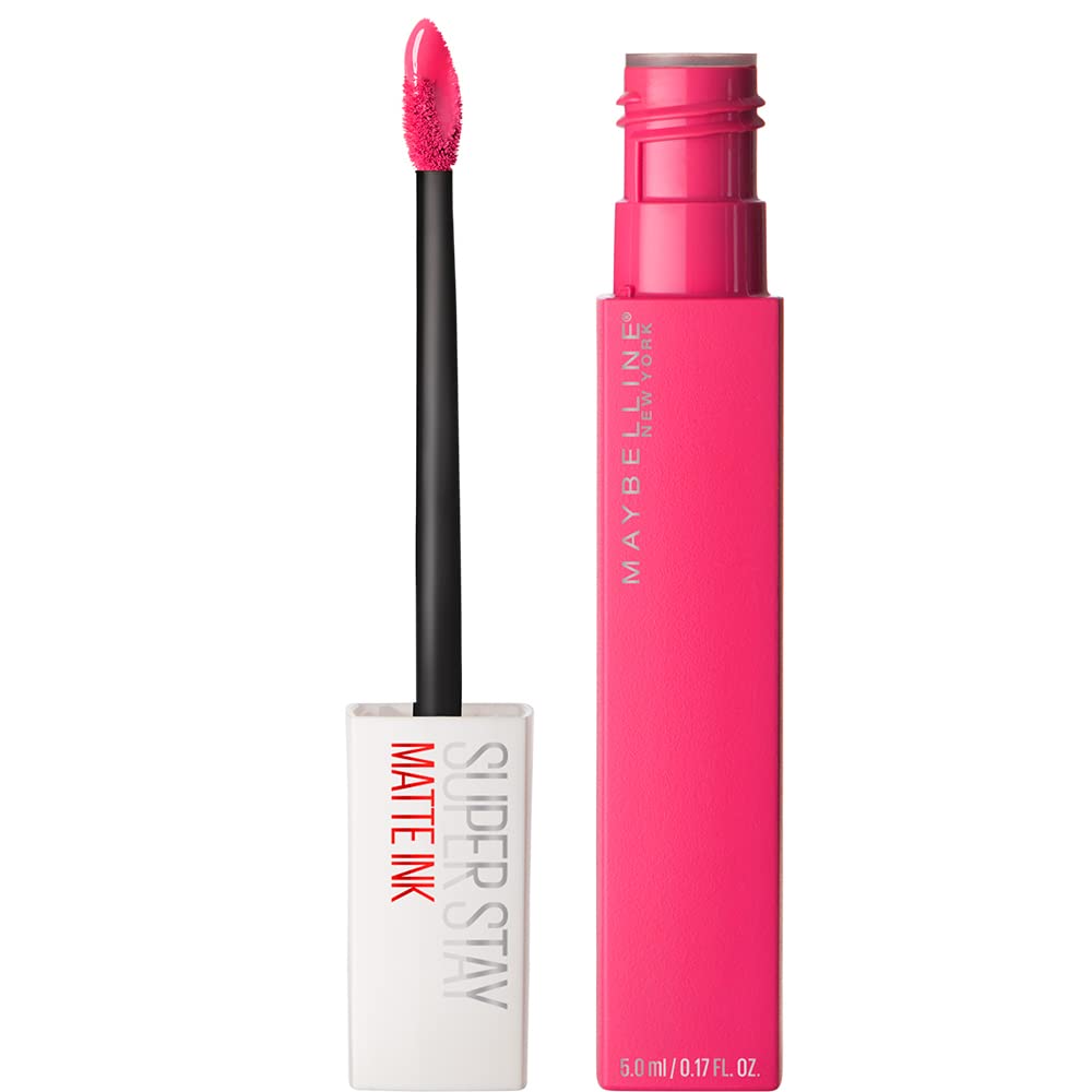 MAYBELLINE Super Stay Matte Ink Liquid Lipstick Romantic Vivid Pink and Pathfinder Berry Pink