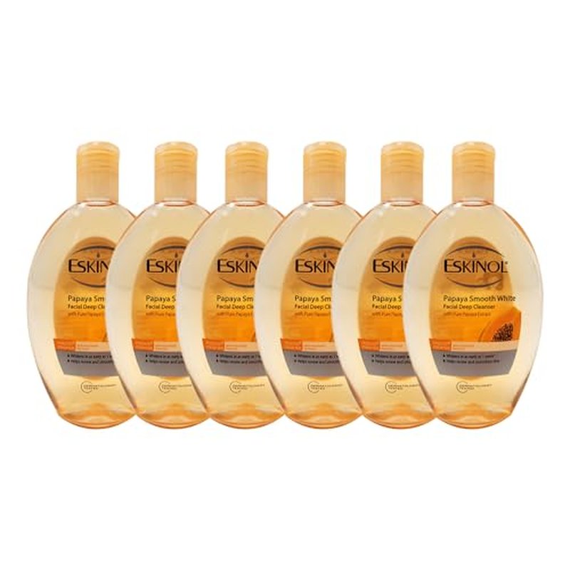 Eskinol Facial Cleanser 225 Ml - 7.6 Oz (Pack of 6) (Papaya)