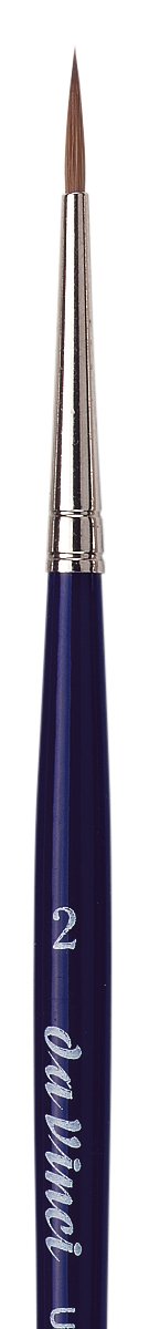 da Vinci Size 6 Acrylic Nail Brush - Round Russian Red Sable with Blue Handle