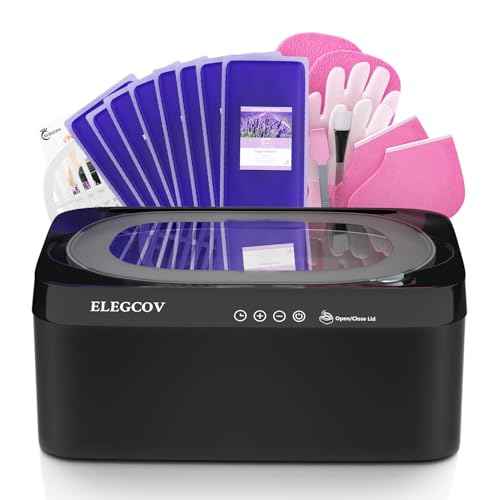 Paraffin Wax Machine for Hand and Feet, 4500ml Paraffin Warmer with 8 Pack Paraffin Wax Refills, Precision Temperature Control for Reservation Paraffin Wax Bath, Fast Wax Meltdown, Black