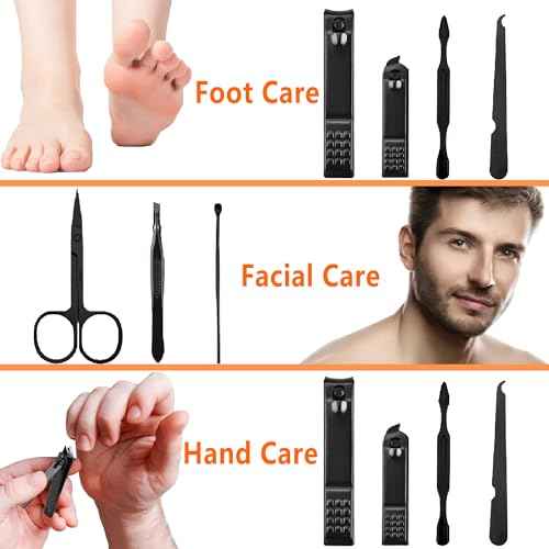 Manicure Set Men Nail Clipper Set Personal Care Nail Grooming Kits Travel Nail Care Set Manicure Tools Fenlebeneil Nail Clippers Pedicure Kit Basic Nail Care Tools Gift for Men Women