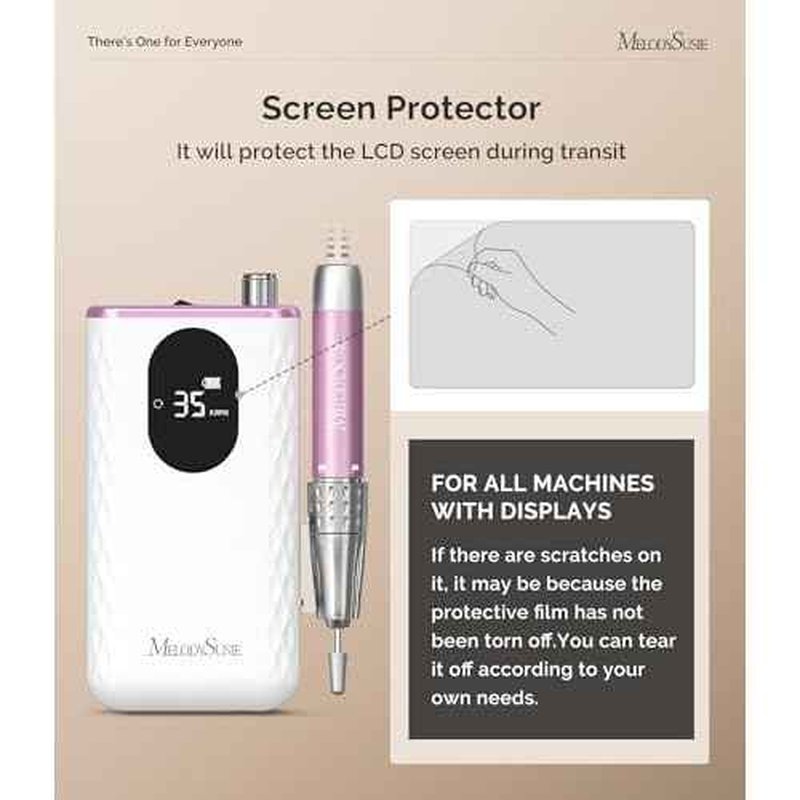 MelodySusie Professional Clip-On High-Efficiency Cordless Nail Drill,MM400D 35000RPM Rechargeable E-File with Gem-Cut Design and Lightweight Handpiece for All Manicure Shaping, Gel Removal & Salon Use
