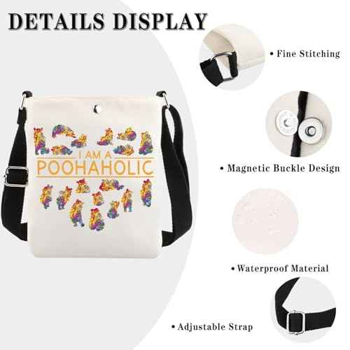 Bear Gift Cartoon Character Fans Gift Bear Accessories I Am A Poohaholic Travel Bag (Poohaholic CB)