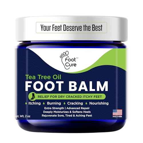 FOOT CURE Tea Tree Oil Balm ? Moisturizer for Dry Cracked Feet ? Instantly Hydrates & Soothes Irritated Skin & Athlete's Foot ? Best Care for Women and Men (Pack of 1)
