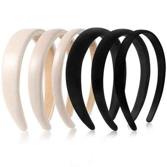 Velvet Headbands for Women and Teens, 6PCS Non-Slip Padded Hairbands with 3 Width Options (0.6", 0.8", 1.2"), Soft Comfortable Hair Accessories for Daily Wear, Makeup, Sports, and Gifts