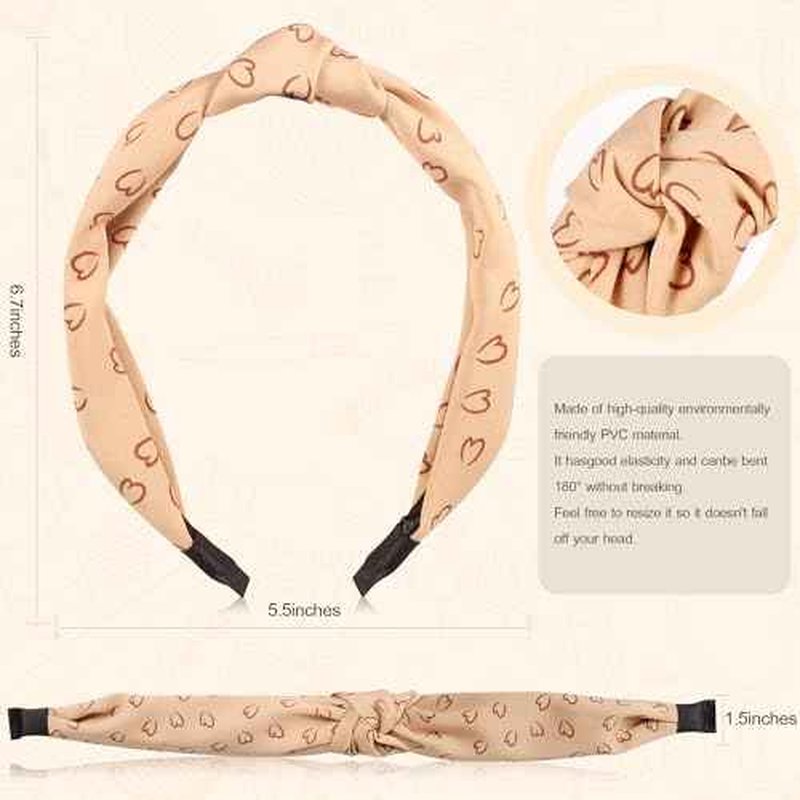 Headbands for Women Girls - 6PCS Stylish Top Knotted Headbands - Knotted Headband for Women - Head Bands Wide Hairband Hair Accessories